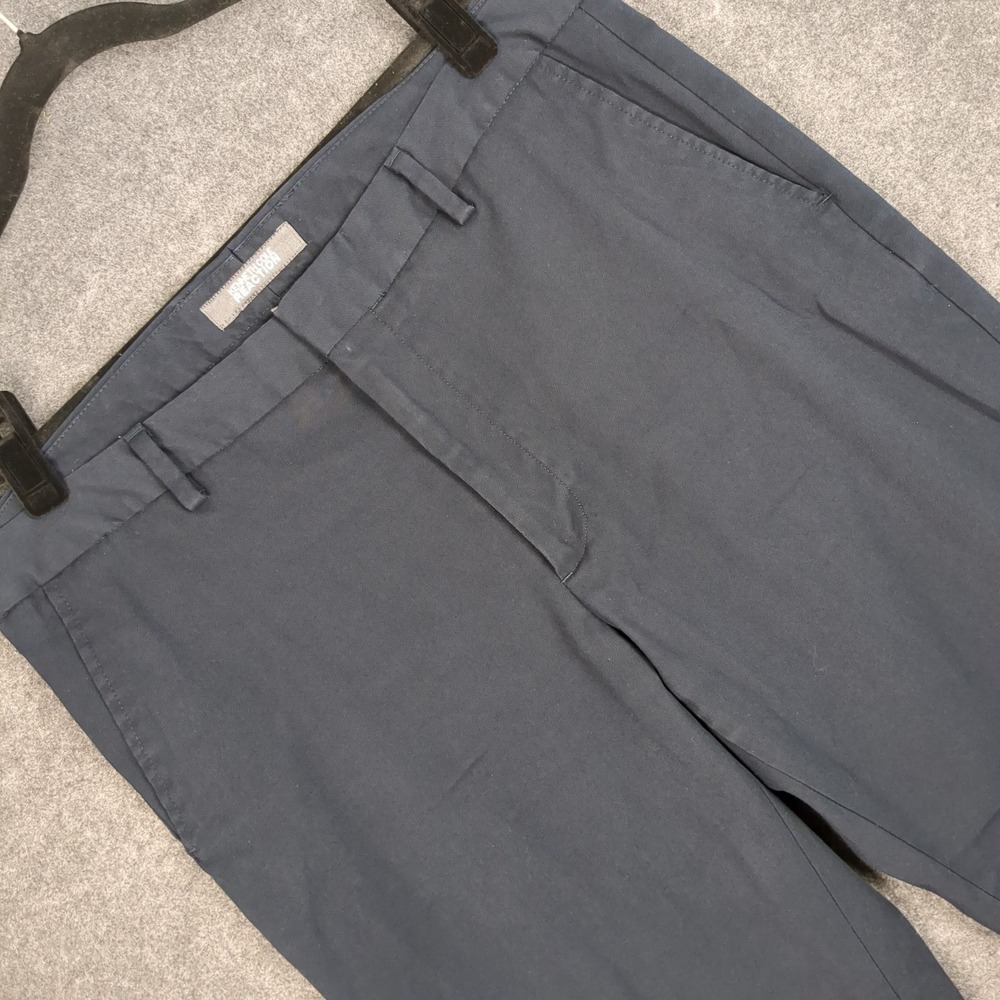 Kenneth Cole Reaction Mens Navy Blue Dress Pants Chinos 34x30 Slim Straight